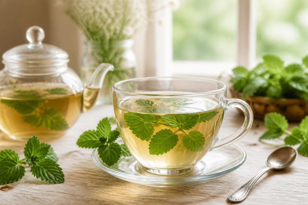 découvrez les bienfaits apaisants de la mélisse en infusion, une boisson naturelle idéale pour favoriser la détente et le bien-être.