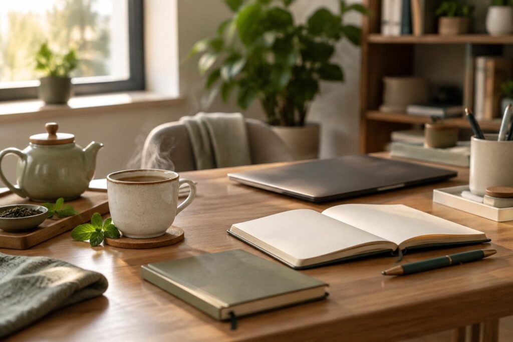 découvrez comment organiser votre espace et votre routine pour savourer une tisane au bureau facilement, même pendant les journées chargées.